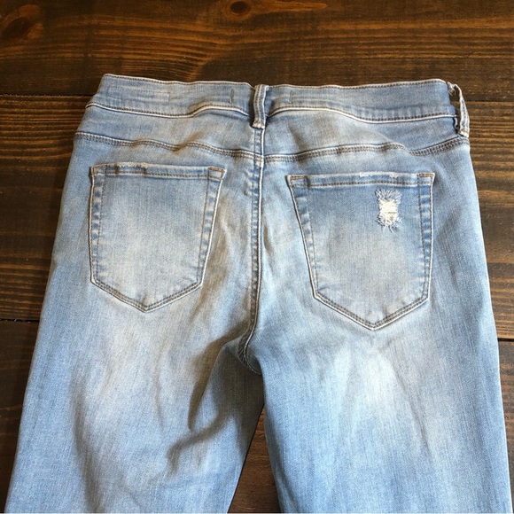 PACSUN Ankle Jegging Jeans Women’s 26 Faded Raw Hem Boho Skinny Stretch Denim - Picture 11 of 14